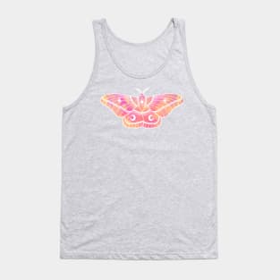 Watercolour Moth white Tank Top